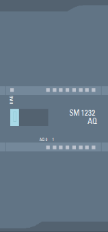 模擬量輸出模塊 AQ2 x 14 位；插入式端子排；輸出：+/-10V，0 到 20mA；診斷可組態；可選擇輸出替代值