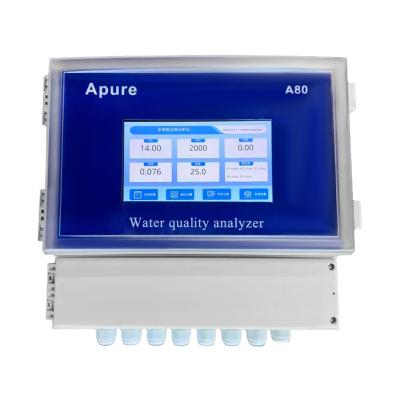 Apure多參數(shù)水質(zhì)檢測儀A80工業(yè)多通道在線監(jiān)測儀壁掛式水質(zhì)多參數(shù)分析儀可定制